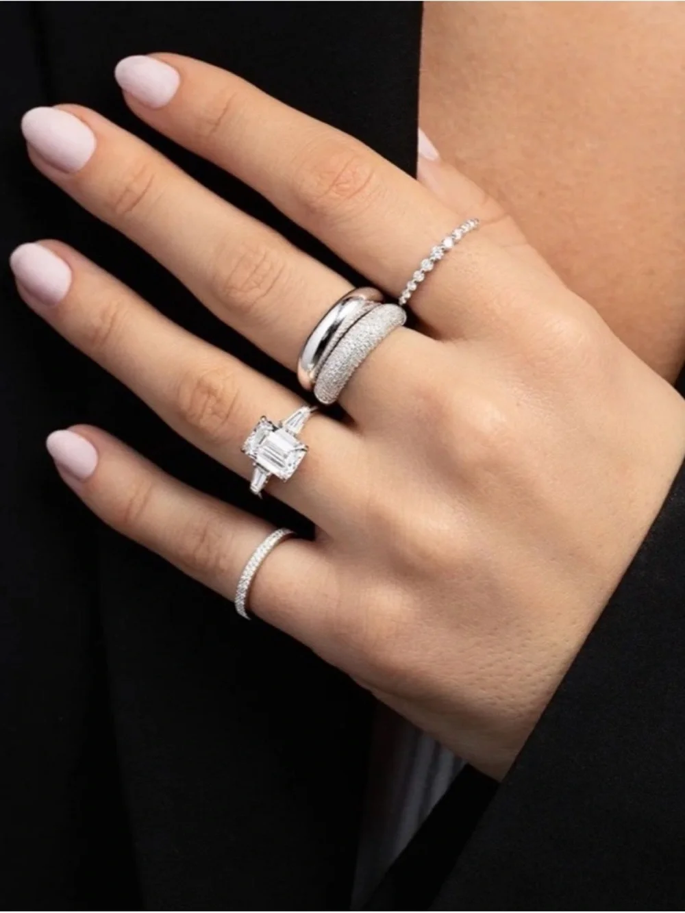 Ring Concierge White Gold Diamond Bead-Set Band